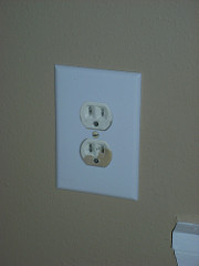 Paint on an outlet